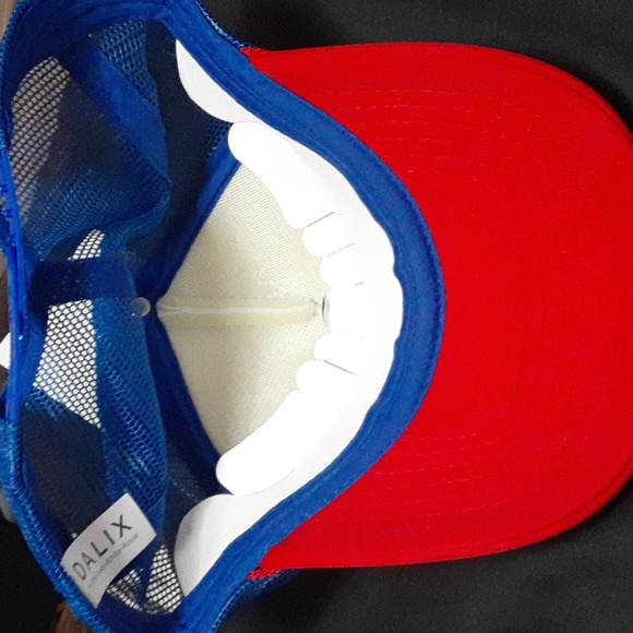 Dalix Trucker Cap Snapback 5 Panel Mesh Red,White,Royal NWT - Picture 2 of 3